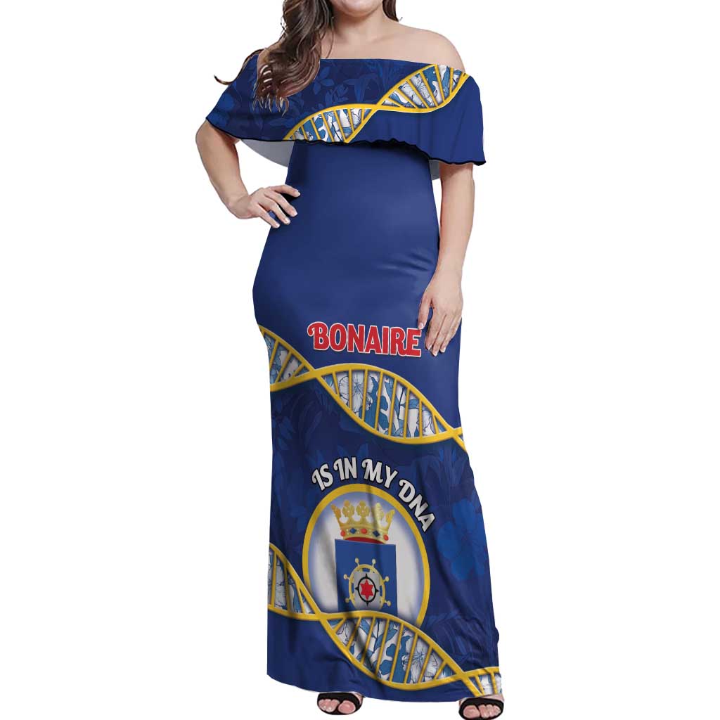 Personalized Bonaire Is In My DNA Off Shoulder Maxi Dress - Wonder Print Shop