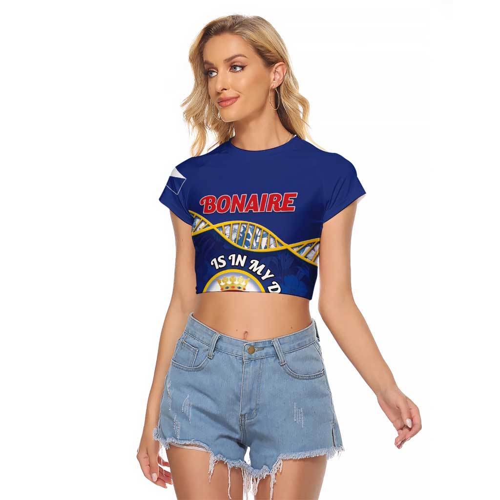 Personalized Bonaire Is In My DNA Raglan Cropped T Shirt - Wonder Print Shop