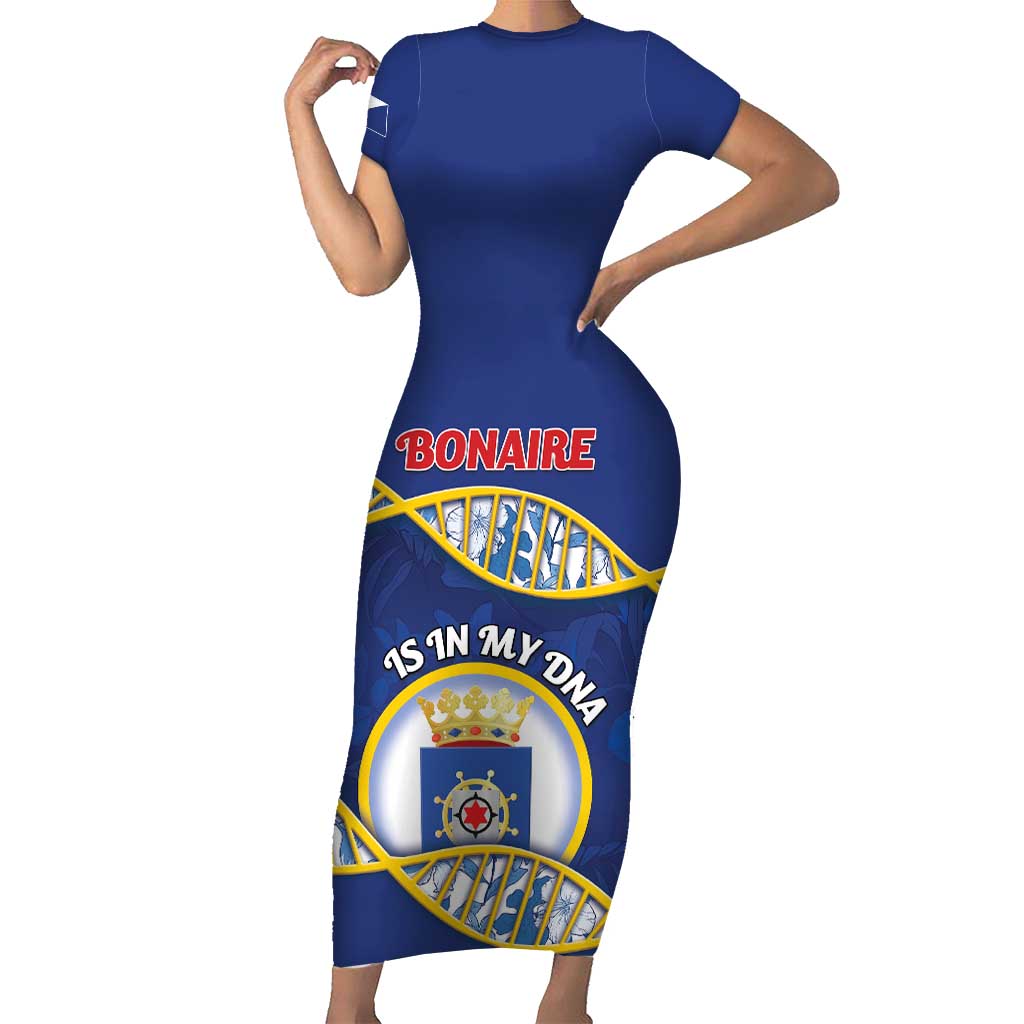 Personalized Bonaire Is In My DNA Short Sleeve Bodycon Dress - Wonder Print Shop