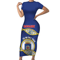 Personalized Bonaire Is In My DNA Short Sleeve Bodycon Dress - Wonder Print Shop