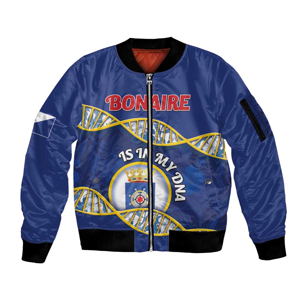 Personalized Bonaire Is In My DNA Sleeve Zip Bomber Jacket - Wonder Print Shop