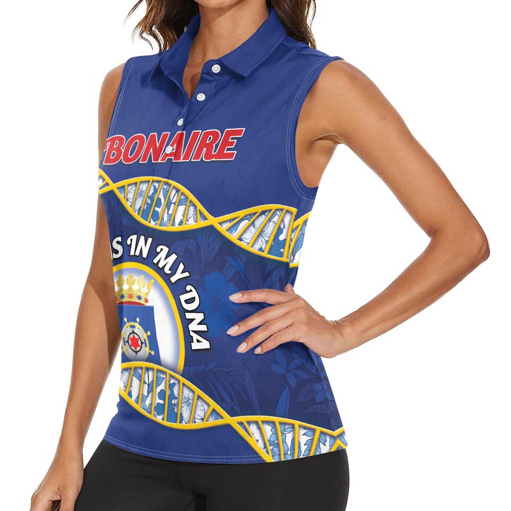 Personalized Bonaire Is In My DNA Women Sleeveless Polo Shirt - Wonder Print Shop