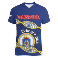 Personalized Bonaire Is In My DNA Women V-Neck T-Shirt - Wonder Print Shop