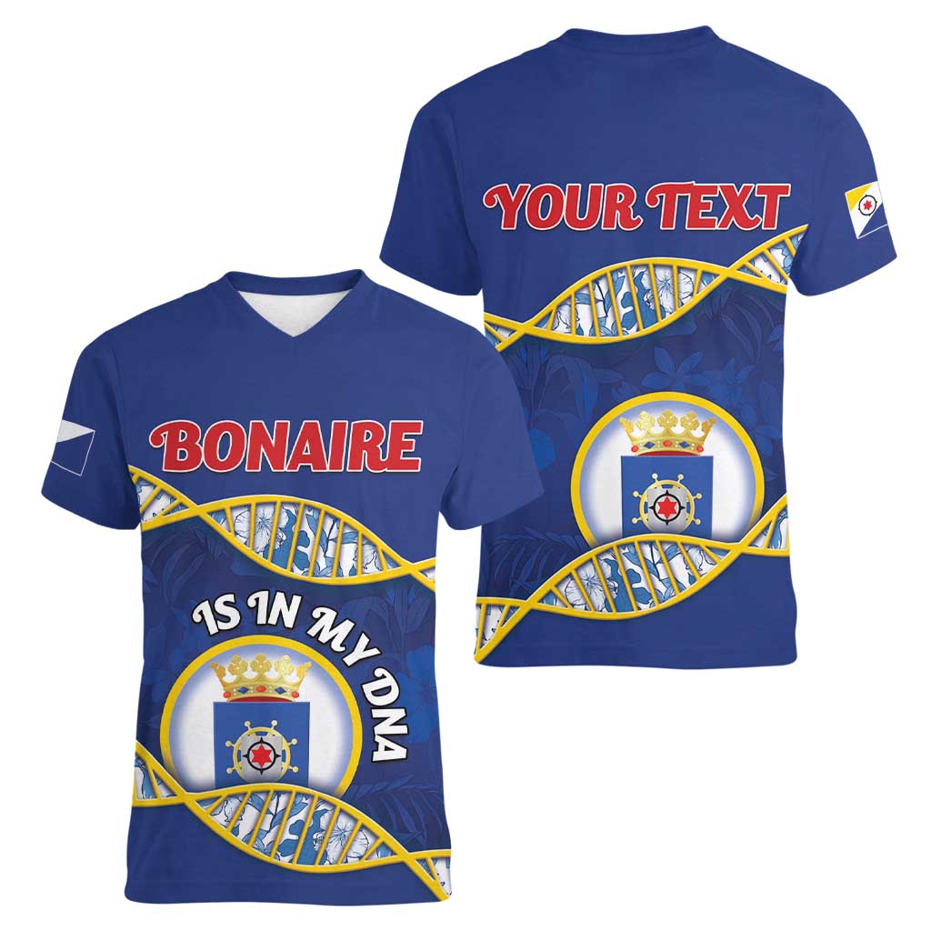 Personalized Bonaire Is In My DNA Women V-Neck T-Shirt - Wonder Print Shop