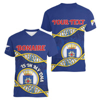 Personalized Bonaire Is In My DNA Women V-Neck T-Shirt - Wonder Print Shop