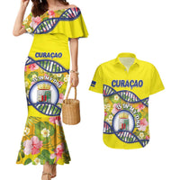 Personalized Curacao Is In My DNA Couples Matching Mermaid Dress and Hawaiian Shirt - Wonder Print Shop