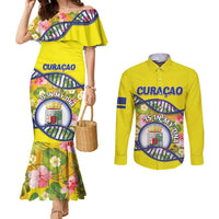 Personalized Curacao Is In My DNA Couples Matching Mermaid Dress and Long Sleeve Button Shirt - Wonder Print Shop