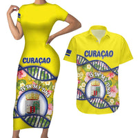 Personalized Curacao Is In My DNA Couples Matching Short Sleeve Bodycon Dress and Hawaiian Shirt - Wonder Print Shop
