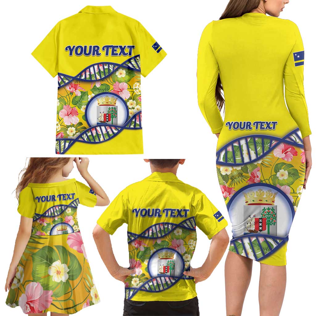 Personalized Curacao Is In My DNA Family Matching Long Sleeve Bodycon Dress and Hawaiian Shirt - Wonder Print Shop