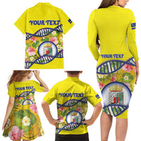 Personalized Curacao Is In My DNA Family Matching Long Sleeve Bodycon Dress and Hawaiian Shirt - Wonder Print Shop