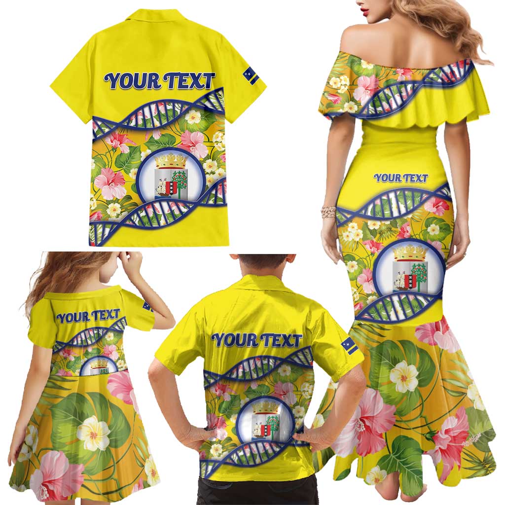 Personalized Curacao Is In My DNA Family Matching Mermaid Dress and Hawaiian Shirt - Wonder Print Shop