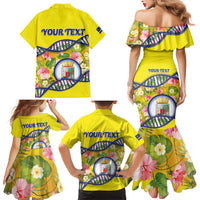 Personalized Curacao Is In My DNA Family Matching Mermaid Dress and Hawaiian Shirt - Wonder Print Shop