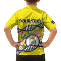 Personalized Curacao Is In My DNA Family Matching Off The Shoulder Long Sleeve Dress and Hawaiian Shirt - Wonder Print Shop