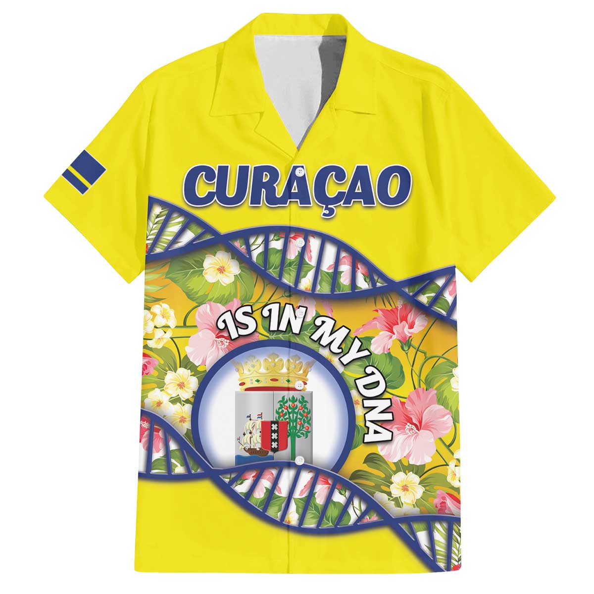 Personalized Curacao Is In My DNA Family Matching Off The Shoulder Long Sleeve Dress and Hawaiian Shirt - Wonder Print Shop