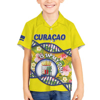 Personalized Curacao Is In My DNA Family Matching Off The Shoulder Long Sleeve Dress and Hawaiian Shirt - Wonder Print Shop