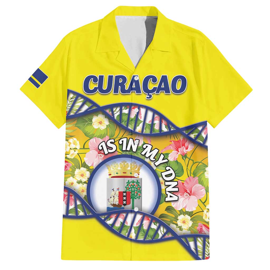 Personalized Curacao Is In My DNA Family Matching Off Shoulder Maxi Dress and Hawaiian Shirt - Wonder Print Shop