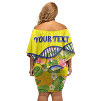Personalized Curacao Is In My DNA Family Matching Off Shoulder Short Dress and Hawaiian Shirt - Wonder Print Shop
