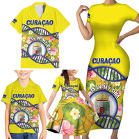 Personalized Curacao Is In My DNA Family Matching Short Sleeve Bodycon Dress and Hawaiian Shirt - Wonder Print Shop