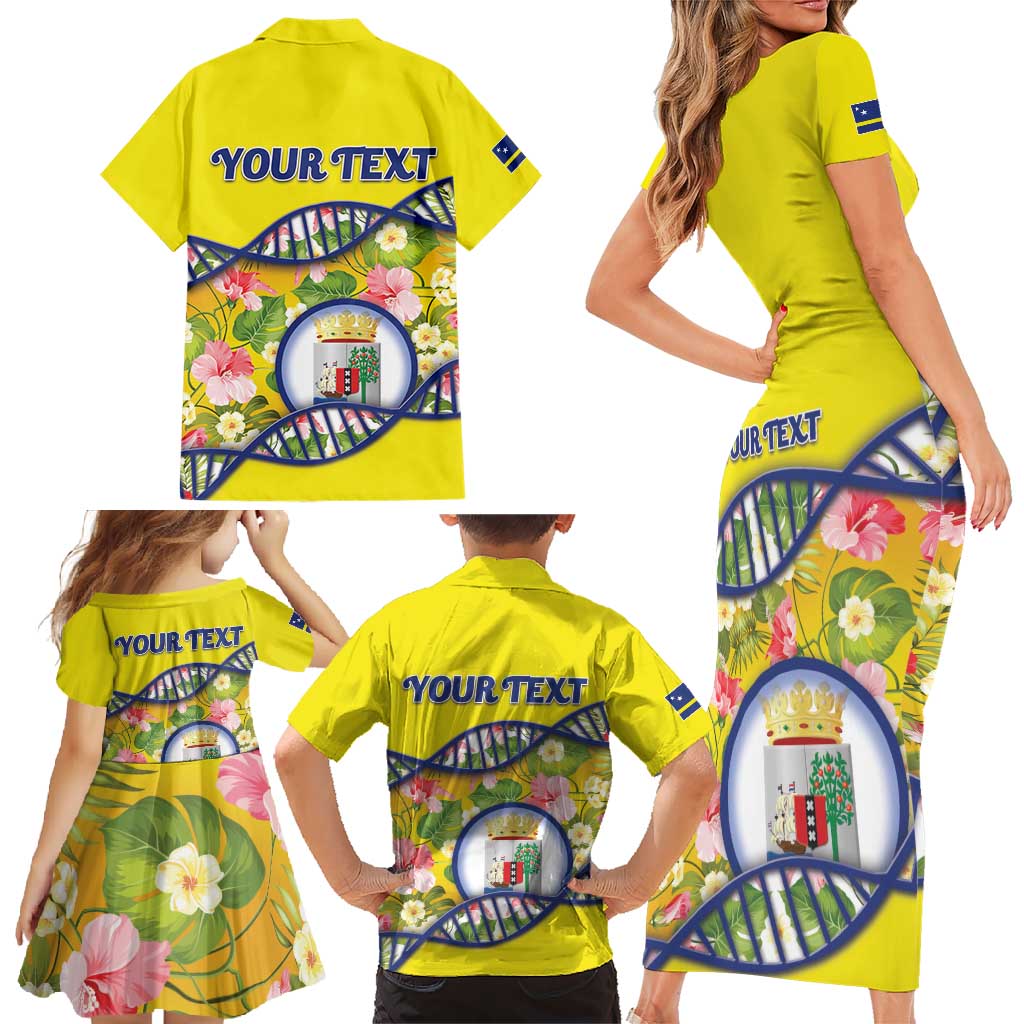 Personalized Curacao Is In My DNA Family Matching Short Sleeve Bodycon Dress and Hawaiian Shirt - Wonder Print Shop