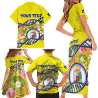 Personalized Curacao Is In My DNA Family Matching Short Sleeve Bodycon Dress and Hawaiian Shirt - Wonder Print Shop