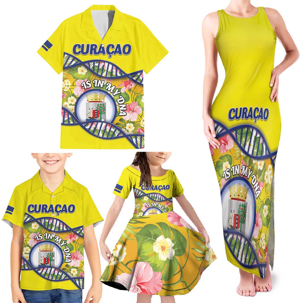 Personalized Curacao Is In My DNA Family Matching Tank Maxi Dress and Hawaiian Shirt - Wonder Print Shop