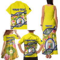 Personalized Curacao Is In My DNA Family Matching Tank Maxi Dress and Hawaiian Shirt - Wonder Print Shop