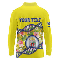 Personalized Curacao Is In My DNA Long Sleeve Polo Shirt - Wonder Print Shop