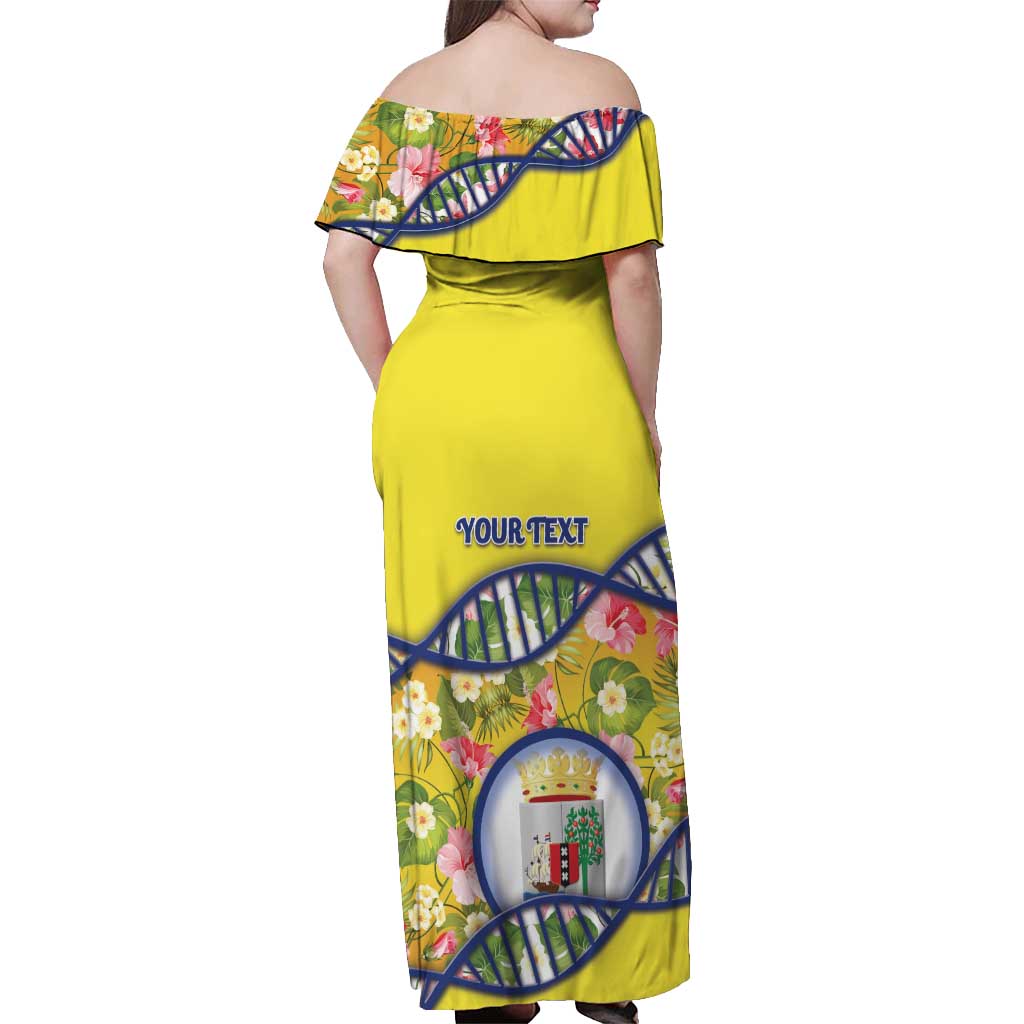 Personalized Curacao Is In My DNA Off Shoulder Maxi Dress - Wonder Print Shop