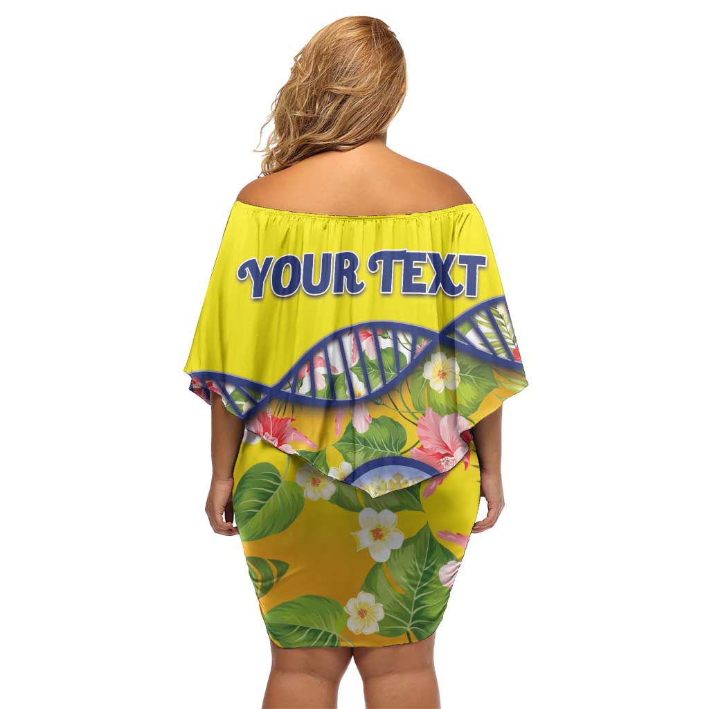 Personalized Curacao Is In My DNA Off Shoulder Short Dress - Wonder Print Shop