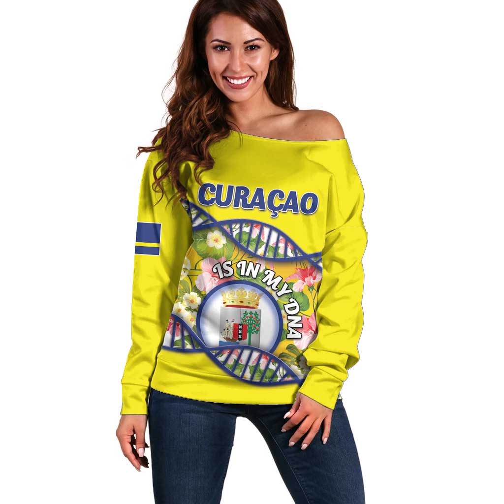 Personalized Curacao Is In My DNA Off Shoulder Sweater - Wonder Print Shop