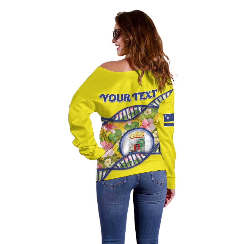 Personalized Curacao Is In My DNA Off Shoulder Sweater - Wonder Print Shop