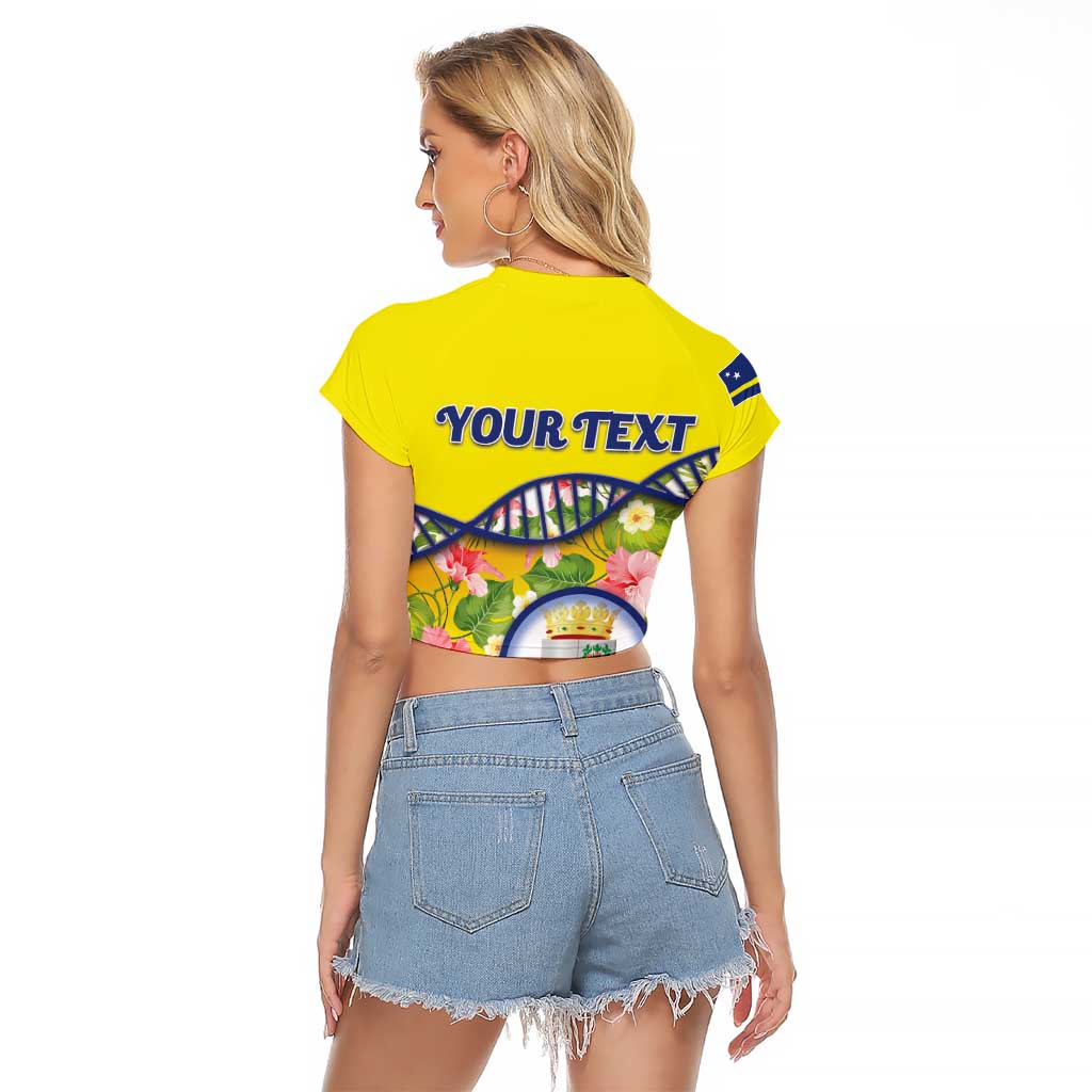 Personalized Curacao Is In My DNA Raglan Cropped T Shirt - Wonder Print Shop