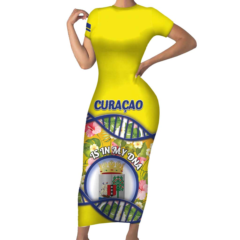 Personalized Curacao Is In My DNA Short Sleeve Bodycon Dress - Wonder Print Shop