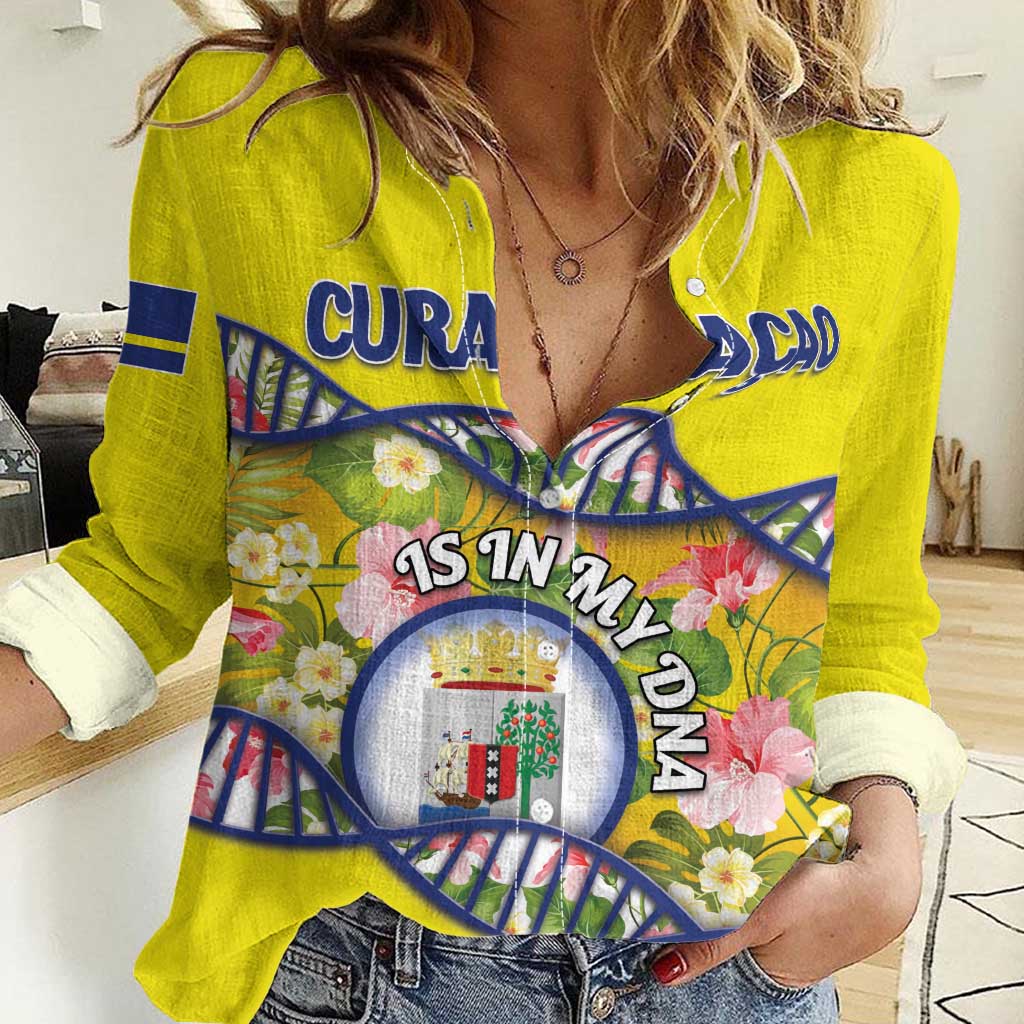 Personalized Curacao Is In My DNA Women Casual Shirt - Wonder Print Shop