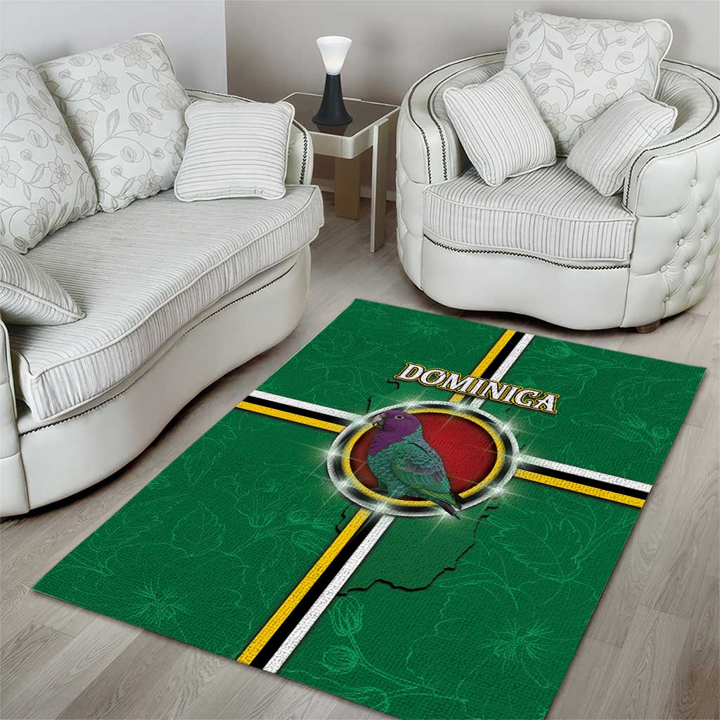 Dominica Area Rug Sisserou Parrot With Hibiscus Patterns - Wonder Print Shop