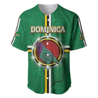 Personalized Dominica Baseball Jersey Sisserou Parrot With Hibiscus Patterns - Wonder Print Shop