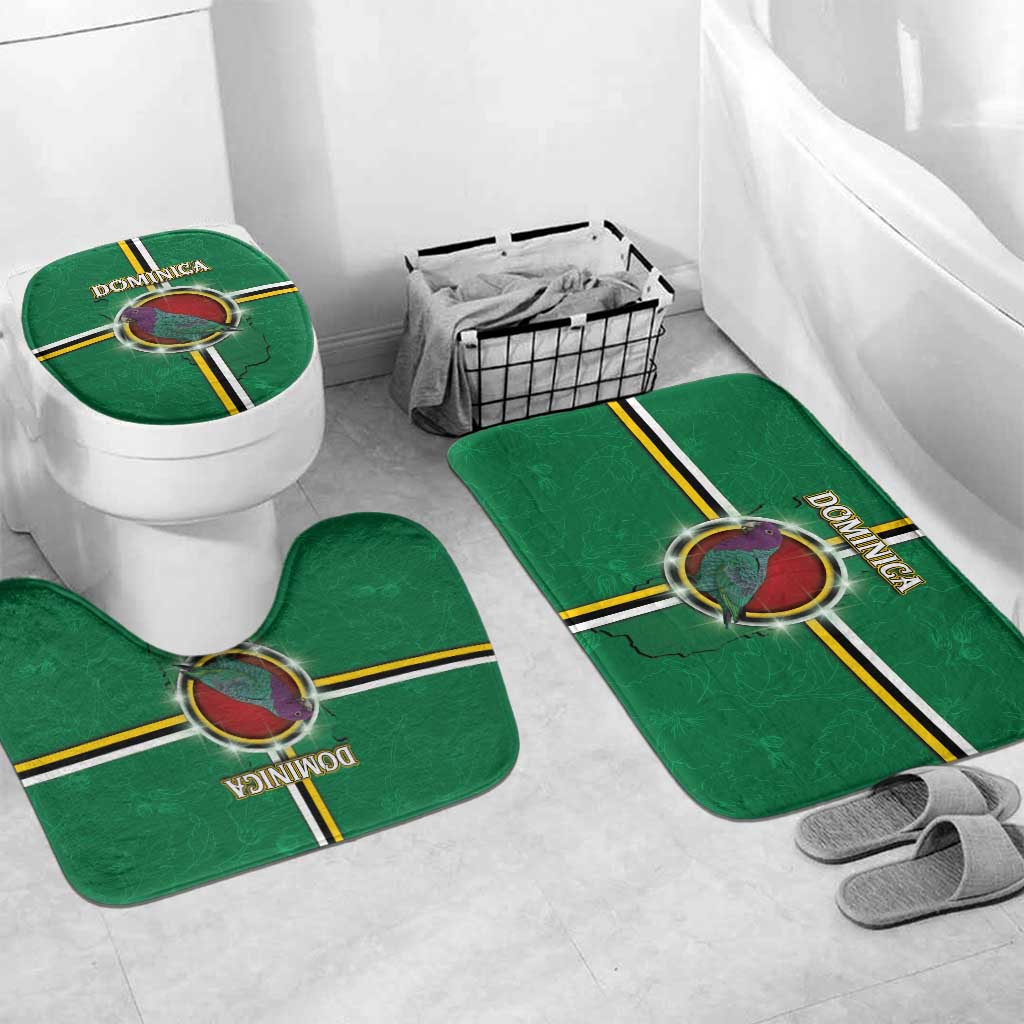 Dominica Bathroom Set Sisserou Parrot With Hibiscus Patterns - Wonder Print Shop