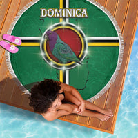 Dominica Beach Blanket Sisserou Parrot With Hibiscus Patterns - Wonder Print Shop