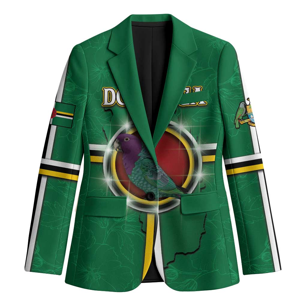 Personalized Dominica Blazer Sisserou Parrot With Hibiscus Patterns - Wonder Print Shop