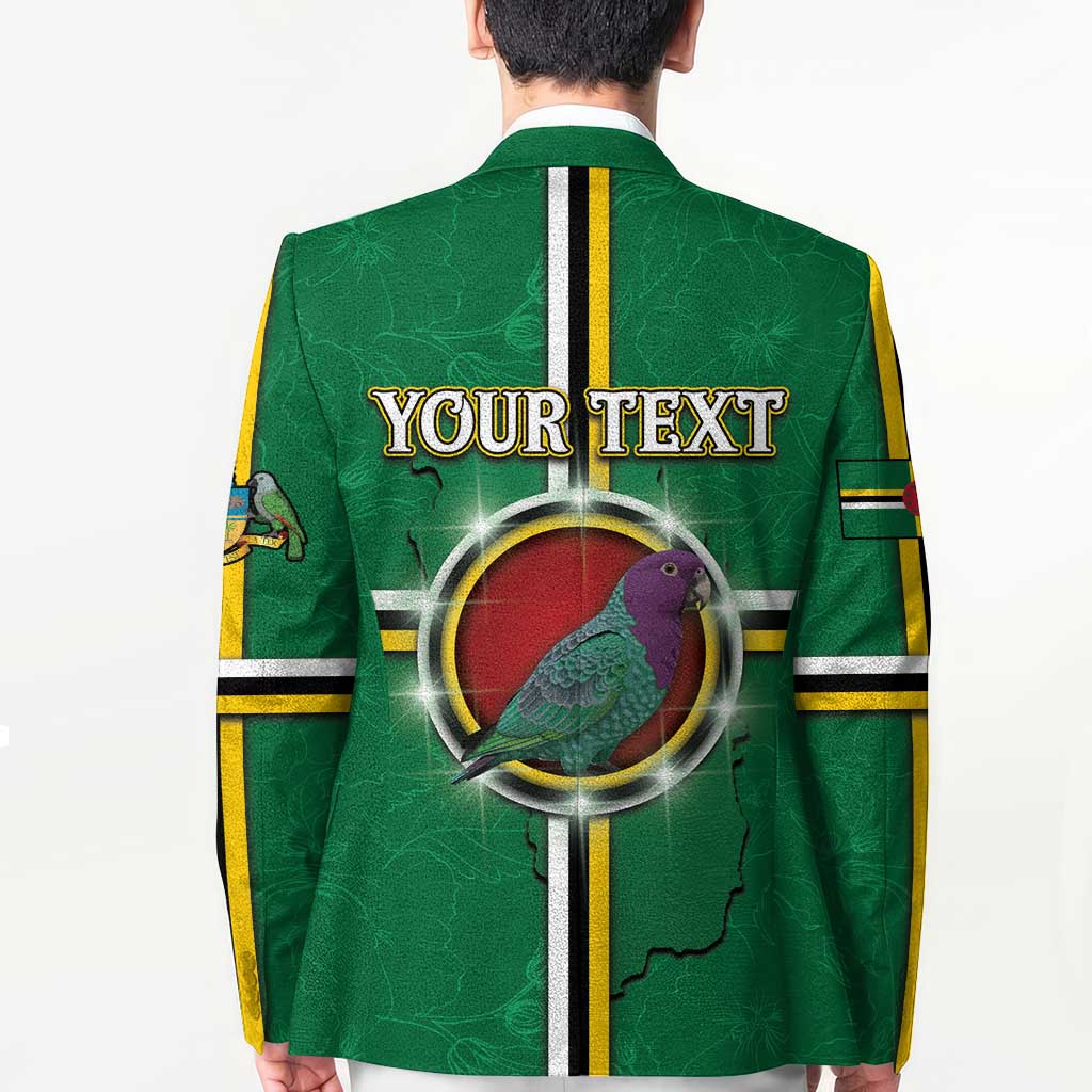 Personalized Dominica Blazer Sisserou Parrot With Hibiscus Patterns - Wonder Print Shop