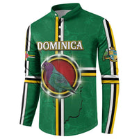Personalized Dominica Button Sweatshirt Sisserou Parrot With Hibiscus Patterns - Wonder Print Shop