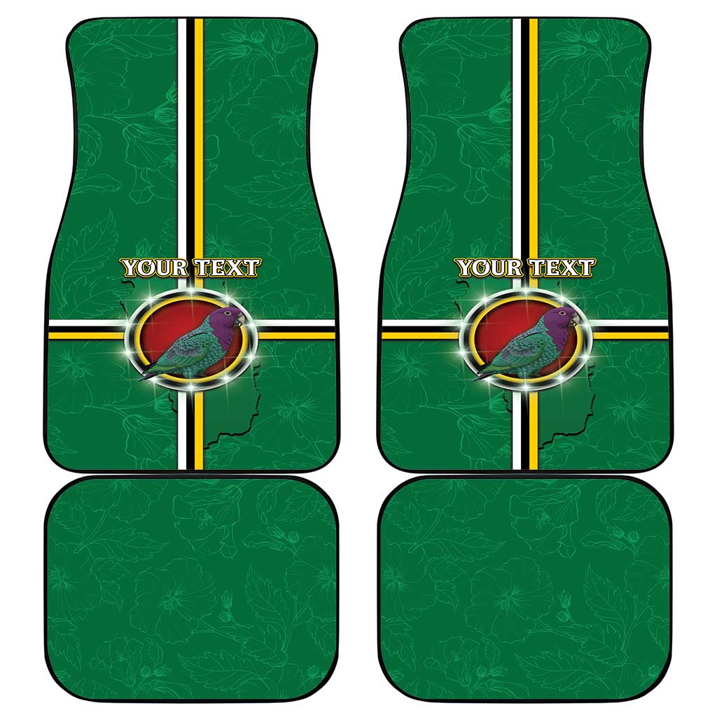Dominica Car Mats Sisserou Parrot With Hibiscus Patterns - Wonder Print Shop