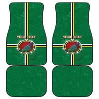 Dominica Car Mats Sisserou Parrot With Hibiscus Patterns - Wonder Print Shop