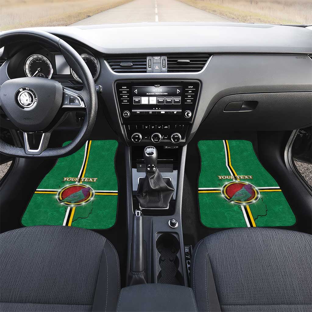 Dominica Car Mats Sisserou Parrot With Hibiscus Patterns - Wonder Print Shop