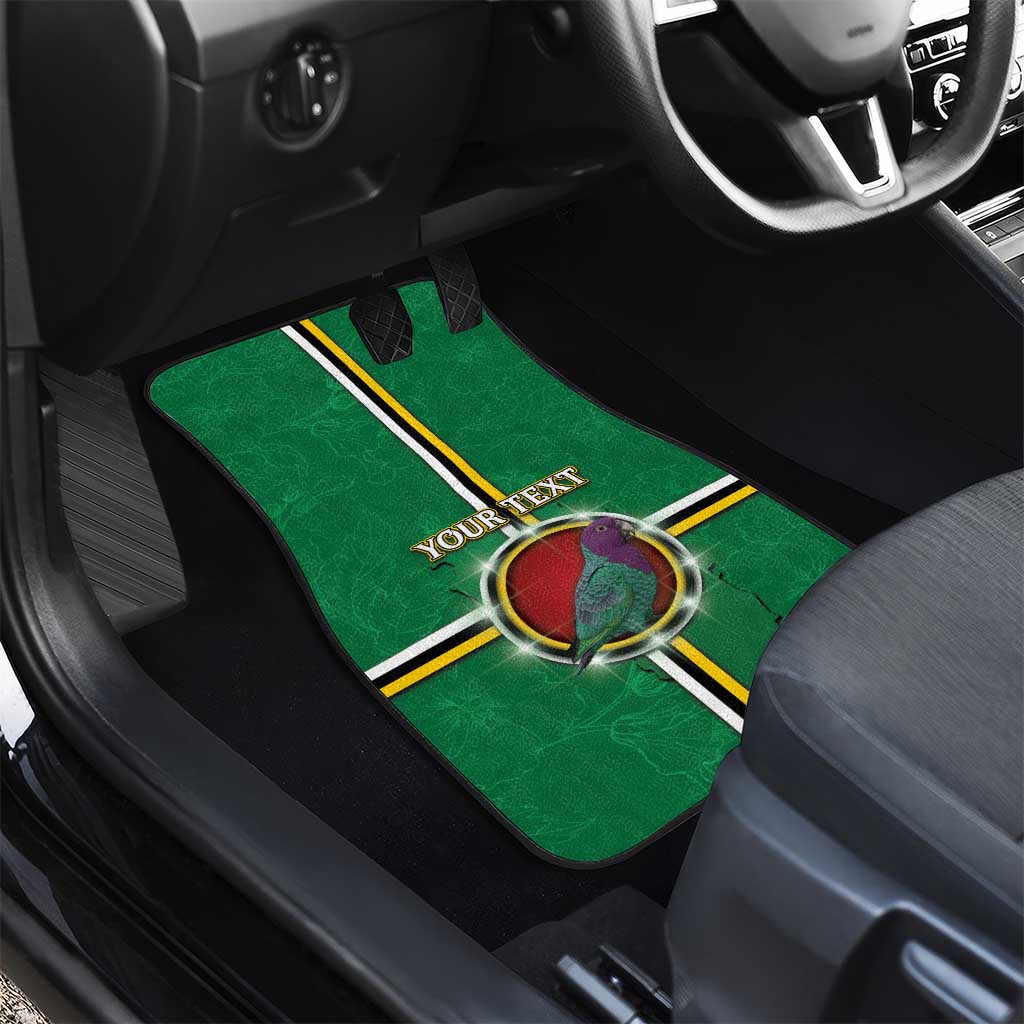 Dominica Car Mats Sisserou Parrot With Hibiscus Patterns - Wonder Print Shop