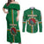 Personalized Dominica Couples Matching Off Shoulder Maxi Dress and Long Sleeve Button Shirt Sisserou Parrot With Hibiscus Patterns - Wonder Print Shop