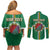 Personalized Dominica Couples Matching Off Shoulder Short Dress and Long Sleeve Button Shirt Sisserou Parrot With Hibiscus Patterns - Wonder Print Shop