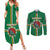 Personalized Dominica Couples Matching Summer Maxi Dress and Long Sleeve Button Shirt Sisserou Parrot With Hibiscus Patterns - Wonder Print Shop