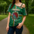 Personalized Dominica Cross Shoulder Shirt Sisserou Parrot With Hibiscus Patterns - Wonder Print Shop