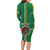 Personalized Dominica Family Matching Long Sleeve Bodycon Dress and Hawaiian Shirt Sisserou Parrot With Hibiscus Patterns - Wonder Print Shop